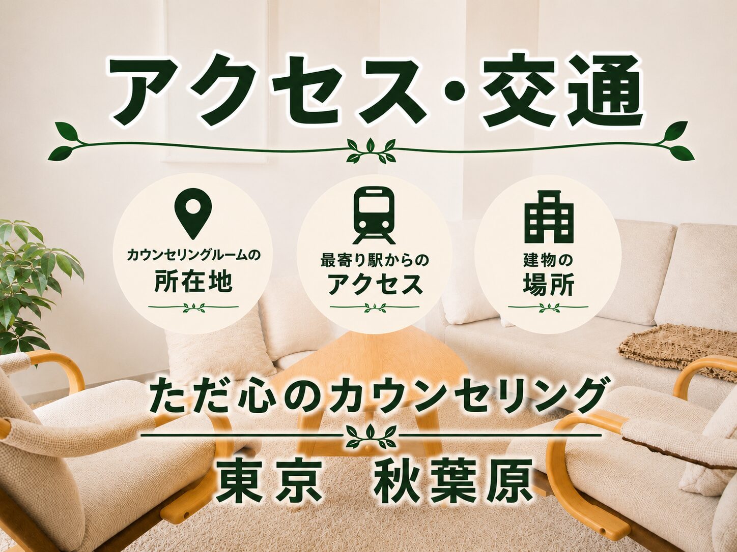 アクセス・交通 ただ心のカウンセリング秋葉原 末広町駅前